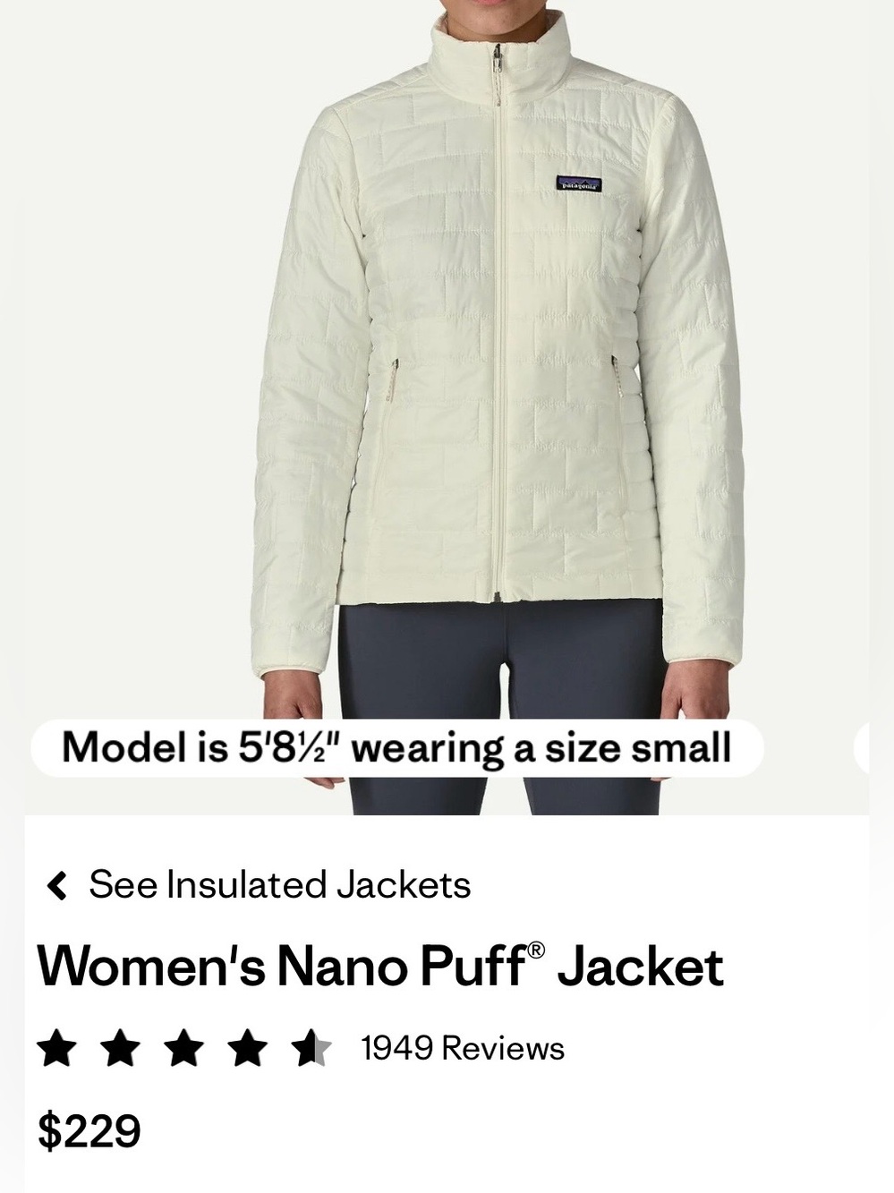 Patagonia Nanopuff Jacket XXL (Women’s)